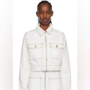 Reformation White Smith Denim Jacket‎ Full Zip Medium